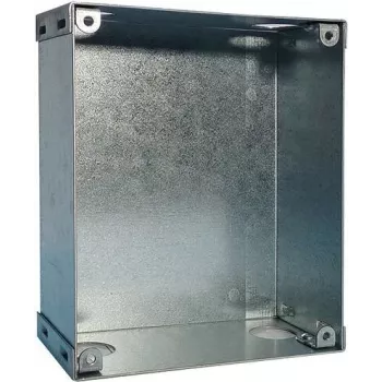 Grothe 55883 cinkuoto plieno elektros jungčių dėžutė IP44, paviršinio montavimo, 8 įspaudos įvadai, 100x100x50mm