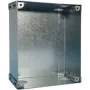 Grothe 55883 cinkuoto plieno elektros jungčių dėžutė IP44, paviršinio montavimo, 8 įspaudos įvadai, 100x100x50mm