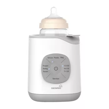Grownsy 10-in-1 Bottle Warmer (Gray) – Greitas pašildymas, sterilizatorius, atitirpintuvas, naktinė lemputė