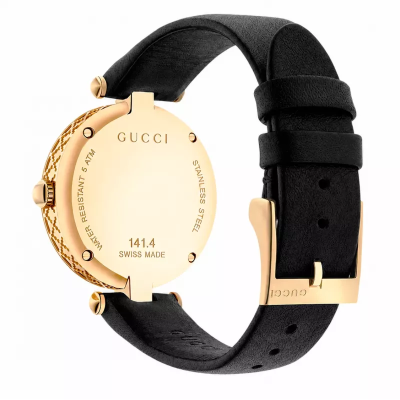 GUCCI G-Frame moteriškas kvarcinis laikrodis YA141404 32mm nerūdijančio plieno tinklelis