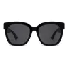 GUCCI GG0034SN-001 Moteriški kvadratiniai akiniai nuo saulės 54/20/140 mm, juodas acetatas, pilki nailono lęšiai, UV400