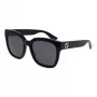 GUCCI GG0034SN-001 Moteriški kvadratiniai akiniai nuo saulės 54/20/140 mm, juodas acetatas, pilki nailono lęšiai, UV400