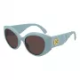 GUCCI GG0809S-004 moteriški akiniai nuo saulės – juodas acetatinis rėmelis, pilki lęšiai, 51 mm