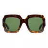 Gucci GG1111S-002 Moteriški Akiniai nuo Saulės Juodi Pilki Kvadratiniai Acetatas 54mm