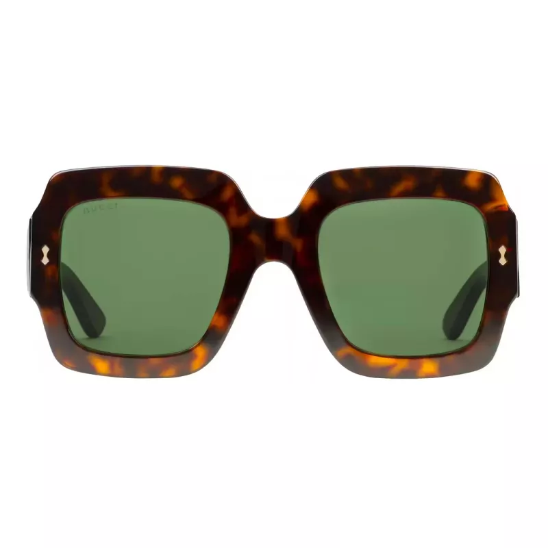 Gucci GG1111S-002 Moteriški Akiniai nuo Saulės Juodi Pilki Kvadratiniai Acetatas 54mm