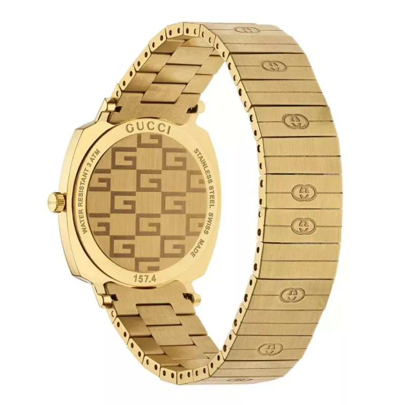 GUCCI Grip Watch YA157403 35mm Swiss Quartz Stainless Steel Mesh Moteriškas