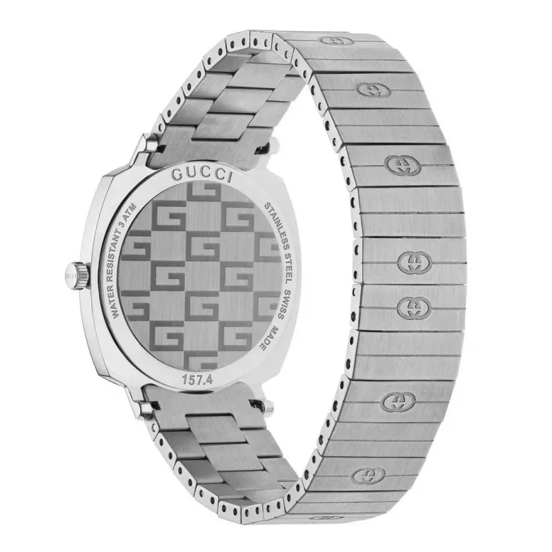 GUCCI Grip moteriškas laikrodis YA157401 35mm Gold PVD nerūdijantis plienas kvarcas
