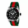 GUCCI Vyrų Laikrodis YA136209A 45mm Šveicariškas Kvarcinis Nerūdijantis Plienas Guma Juodas