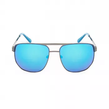 Guess GF00061-6106X Vyriški Aviatoriaus Stiliaus Akiniai nuo Saulės, Juodas Rėmelis, Pilki Lęšiai, 61 mm