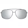 GUESS GF0207-08C Vyriški akiniai nuo saulės – tamsiai pilkas rėmelis, pilki lęšiai, 60 mm