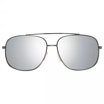 GUESS GF0207-08C Vyriški akiniai nuo saulės – tamsiai pilkas rėmelis, pilki lęšiai, 60 mm