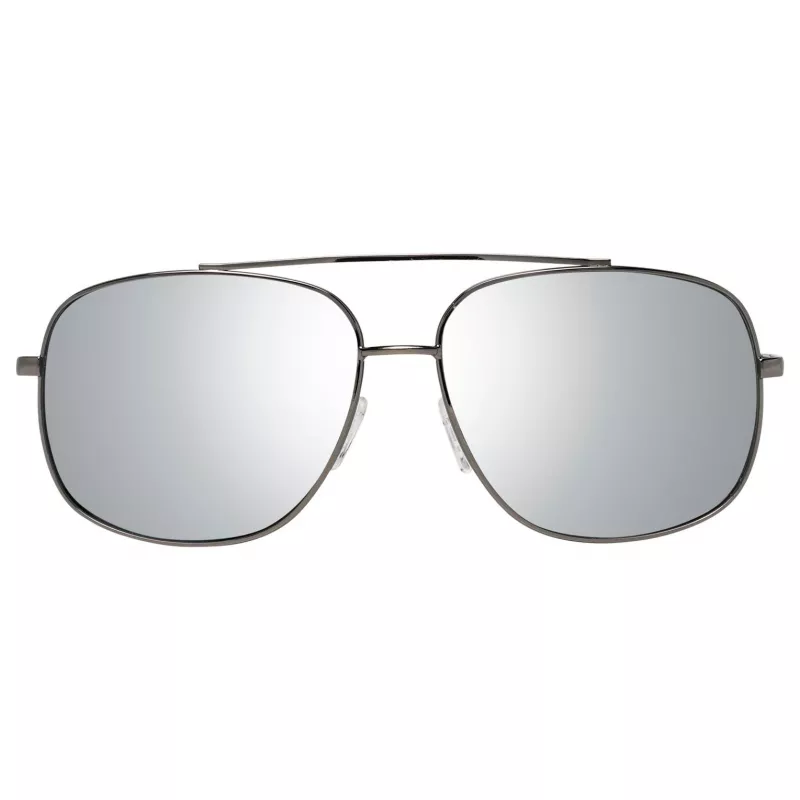 GUESS GF0207-08C Vyriški akiniai nuo saulės – tamsiai pilkas rėmelis, pilki lęšiai, 60 mm