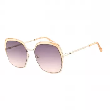 GUESS GF0410-5933F Moteriški Akiniai nuo Saulės – Blizgantis Juodas Rėmelis, Gradientiniai Dūminiai Lęšiai, 59 mm