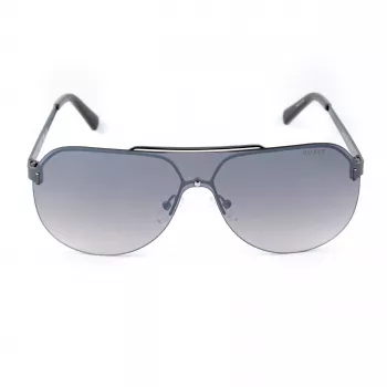 GUESS GF5053-0008F Vyriški kvadratiniai akiniai nuo saulės – juodas rėmelis, dūminiai lęšiai 58 mm