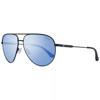 GUESS GF5083-01X Vyriški Aviatoriaus Stiliaus Akiniai nuo Saulės – Juodas Metalo Rėmas, Pilki Polikarbonato Lęšiai, UV400 Apsauga