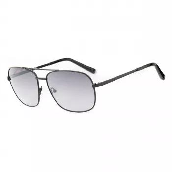 GUESS GG2114S-01B Vyriški Akiniai Nuo Saulės, Juodas Kvadratinis Rėmas, Pilki Gradientiniai Stiklai 60mm
