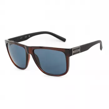 GUESS MAN Akiniai GO00058-6145V Kvadratinis Rėmas Blizganti Juoda Dūminiai Stiklai 61mm