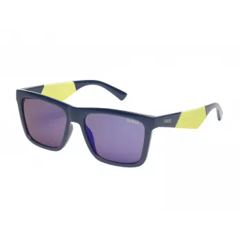 GUESS vyriški akiniai nuo saulės GO00067-5690C Havana Brown stačiakampis acetatinis rėmelis UV400