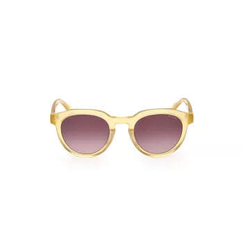 GUESS vyriški akiniai nuo saulės GU00063-5039F Havana acetatinis kvadratinis rėmelis rudi lęšiai 50mm