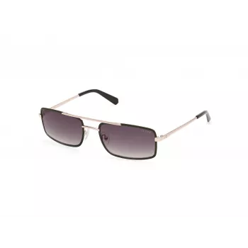 GUESS vyriški akiniai nuo saulės GU00168-5897P juodi stačiakampiai poliarizuoti 58mm