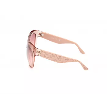GUESS moteriški drugelio formos akiniai nuo saulės GU00130-6157U, Havana rėmelis su rudais lęšiais
