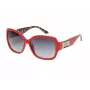 GUESS Women's GO00043-5866B Cat Eye Akiniai - Juodas Rėmas, Pilki Gradientiniai Lęšiai 58mm