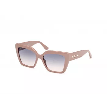 GUESS moteriški akiniai nuo saulės GU00162-5557W, kvadratiniai, rėmelis Havana, rudi gradientiniai lęšiai, 55 mm