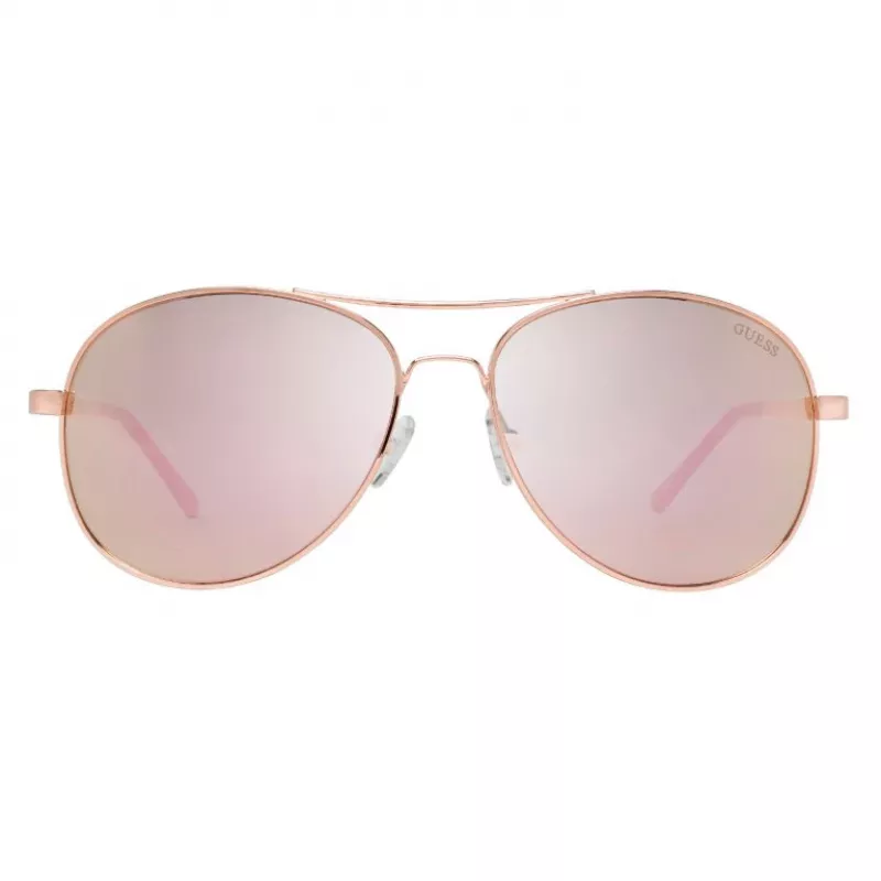 GUESS moteriški akiniai nuo saulės GF0295-28U Havana Butterfly Acetate rėmelis rudi gradientiniai lęšiai 60/17/135 mm