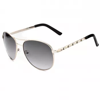 Guess moteriški akiniai nuo saulės GF0408-6132B Havana kvadratinis rėmelis rudi gradientiniai lęšiai 61 mm