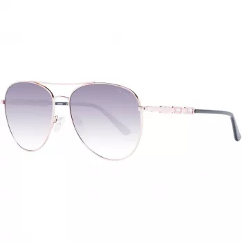 GUESS Moteriški Akiniai Nuo Saulės GF6143-28B Rudi Havana Drugelio Rėmeliai 59mm