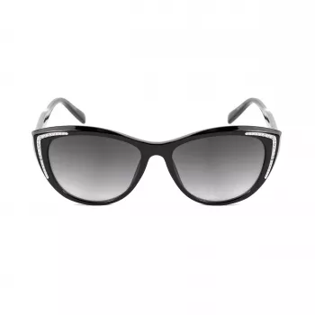 GUESS moteriški akiniai nuo saulės GO00006-5601B blizgūs juodi gradientiniai dūminiai 58mm