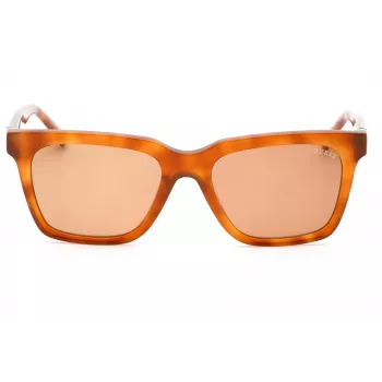 GUESS moteriški akiniai nuo saulės GU00064-56E Havana/Ruda kvadratinis rėmelis 53mm