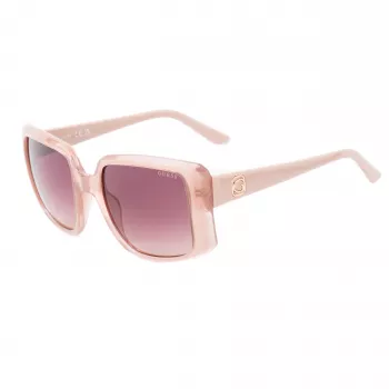 GUESS Moteriški Akiniai Nuo Saulės GU00097-5357F Kvadratiniai Blizgantys Juodi Gradientiniai Rūkyti 53mm