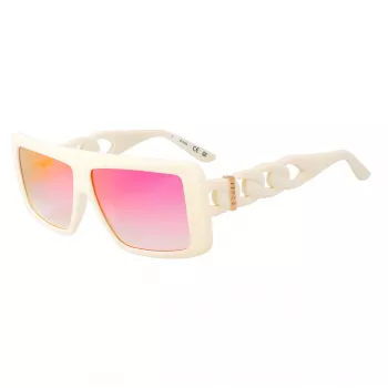 GUESS moteriški akiniai nuo saulės GU00109-6021Z blizgantys juodi gradientiniai dūminiai 60/10/130 mm