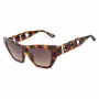 GUESS Moteriški akiniai nuo saulės GU00111-5652F – katės akies rėmelis iš tamsaus havana acetato su rudais gradientiniais lęšiais 56/14/130 mm