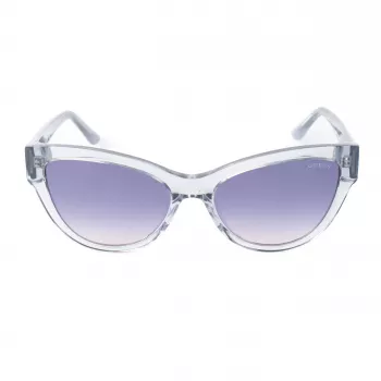 Moteriški GUESS akiniai nuo saulės GU00112-5620B Havana acetatinis kvadratinis rėmas rudi gradientiniai lęšiai 56/17/140 mm