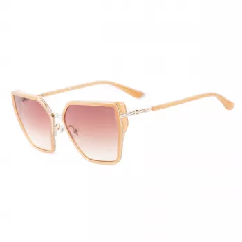 GUESS Moteriški Akiniai Nuo Saulės GU00146-5957F Oversized Square Havana Brown Gradient Lens 59mm