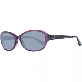 GUESS Moteriški Akiniai Nuo Saulės GU7356PUR-357 Blizganti Violetinė Drugelio/Katės Akies Formos 57mm
