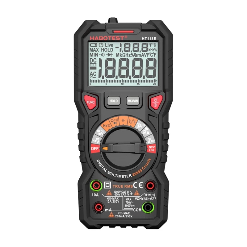 Habotest HT118E Universalus Skaitmeninis Multimetras True RMS NCV