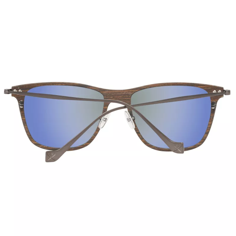 Hackett London HSB86311255 vyriški akiniai nuo saulės – blizgantis juodas rėmelis, pilki lęšiai, 55 mm