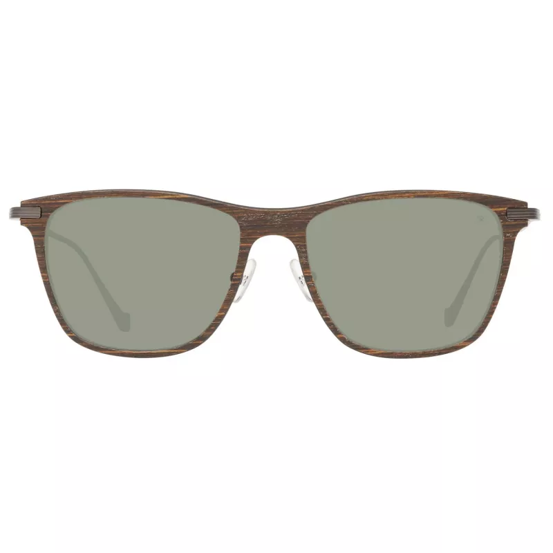 Hackett London HSB86311255 vyriški akiniai nuo saulės – blizgantis juodas rėmelis, pilki lęšiai, 55 mm