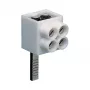 Hager KF82A vienpolis prijungimo gnybtas, kaištinis prijungimas, 2x16 mm², pilkas