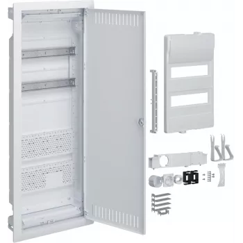 HAGER VU602PLH Plastic Hybrid PT Enclosure 24M 2x Mounting Plate IP40 865x335x90 Perforated Door