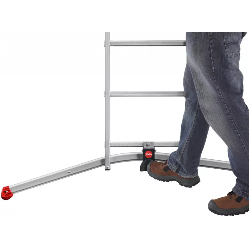 Hailo S100 ProfiLOT universališkos kopėčios, aliuminės, 2x6+1x5 laiptelių, 3 dalių, maks. apkrova 150 kg