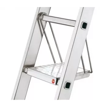 HAILO SavetyLine papildoma pakopa ant laiptų, 2 pakopų sulankstoma pakopėlė, aliuminis, 150 kg, TÜV/GS