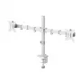 Hama 00220904 Dvigubo monitoriaus laikiklis – reguliuojamas aukštis, sukimas ir pakreipimas, tvirtinimas prie stalo (clamp/grommet), 13–35 colių, juodas