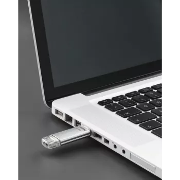 Hama C-Laeta 128GB USB 3.1 Gen 1 dviguba USB-A/USB-C „flash“ atmintinė - sidabrinė 00213109