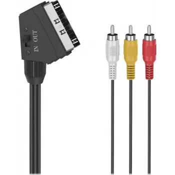 Hama Classic Line SCART į 3 RCA audio/video kabelis, 1,5 m, juodas 00305015