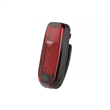 Hama Clip-On Warning Light su LED, Raudona, Juoda, Baterija, CR2032, Atspari vandeniui, Bėgimui, Dviračiui, Ėjimui