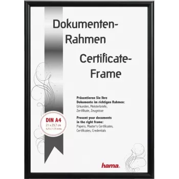 Hama Detroit aliuminis vieno paveikslo rėmelis, juodas, matinis, 15 x 20 cm 00175892